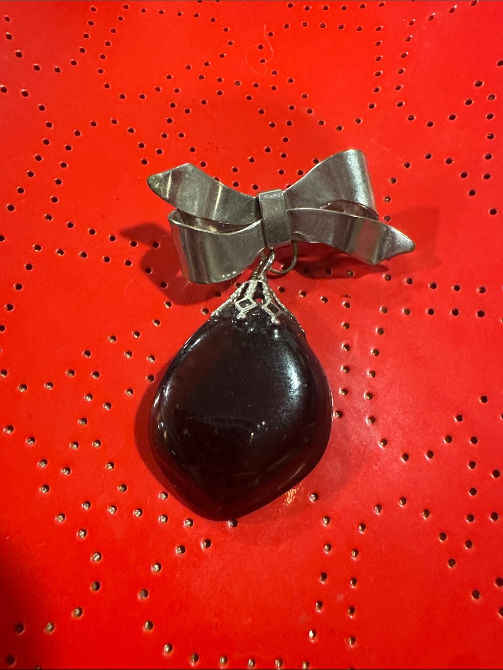 Vintage Silver Bow Brooch